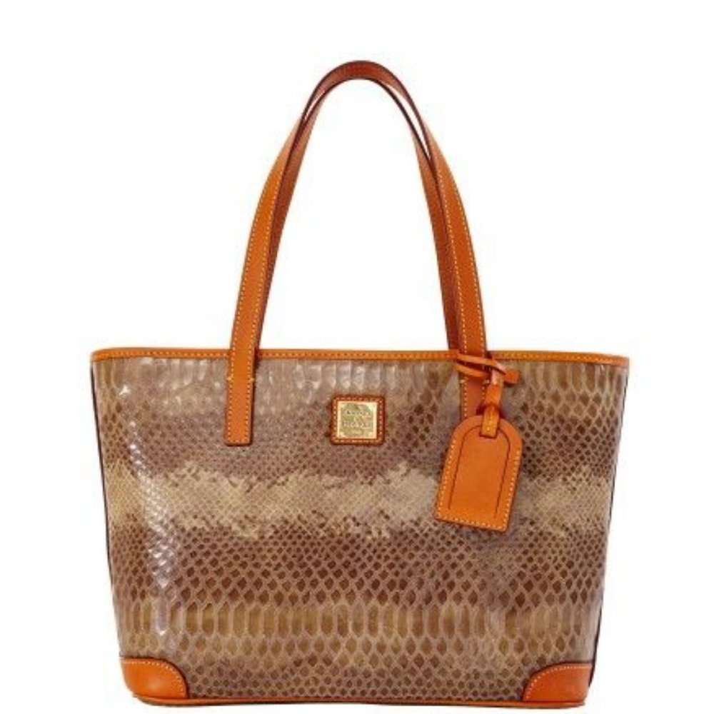 dooney & bourke embossed snakeskin charleston tote